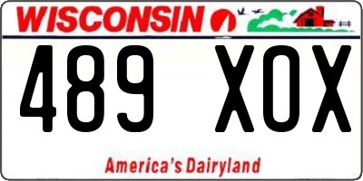 WI license plate 489XOX