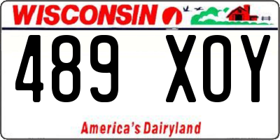 WI license plate 489XOY