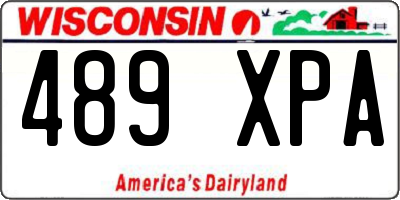 WI license plate 489XPA