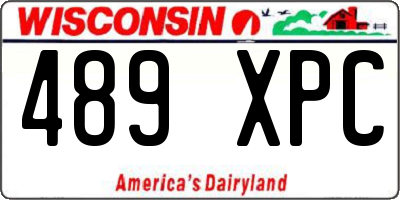 WI license plate 489XPC