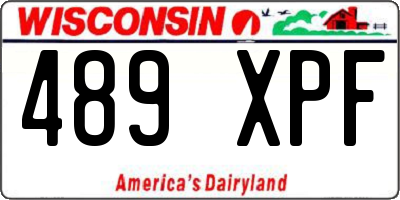 WI license plate 489XPF