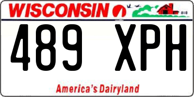 WI license plate 489XPH