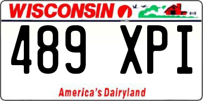 WI license plate 489XPI