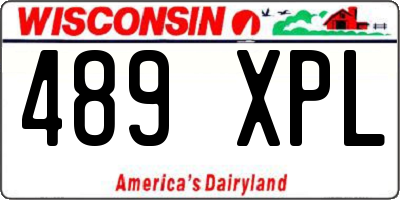 WI license plate 489XPL