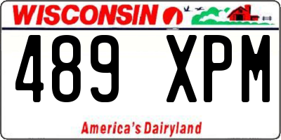 WI license plate 489XPM