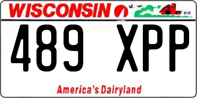 WI license plate 489XPP