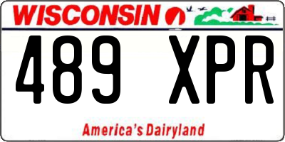 WI license plate 489XPR