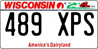 WI license plate 489XPS