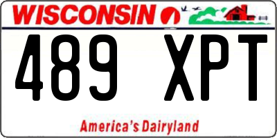 WI license plate 489XPT