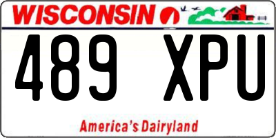 WI license plate 489XPU