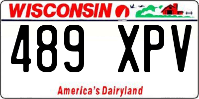 WI license plate 489XPV
