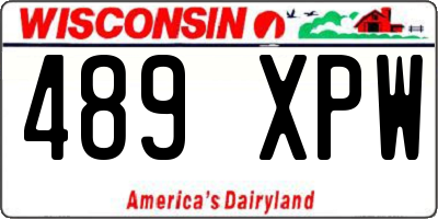 WI license plate 489XPW