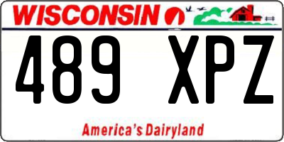WI license plate 489XPZ