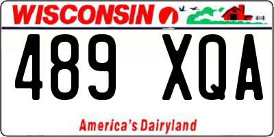 WI license plate 489XQA