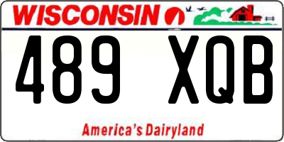 WI license plate 489XQB