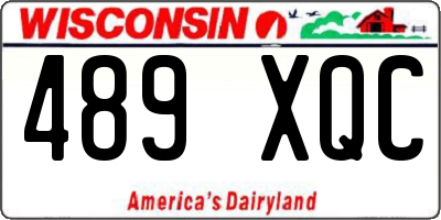 WI license plate 489XQC