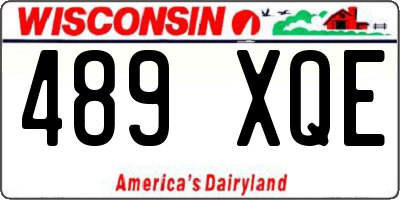 WI license plate 489XQE