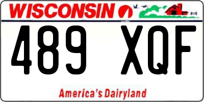 WI license plate 489XQF