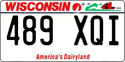 WI license plate 489XQI