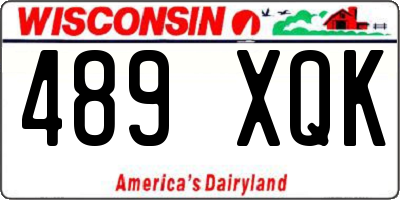 WI license plate 489XQK