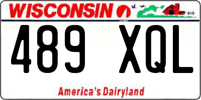 WI license plate 489XQL