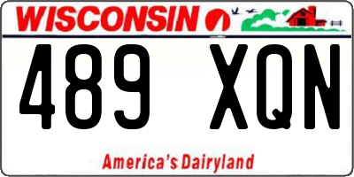 WI license plate 489XQN