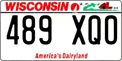 WI license plate 489XQO