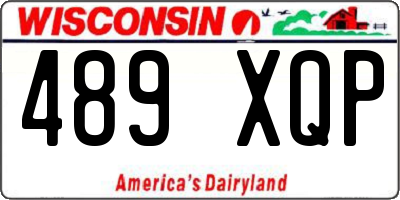 WI license plate 489XQP