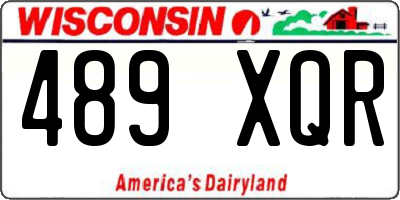 WI license plate 489XQR