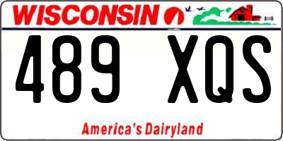 WI license plate 489XQS