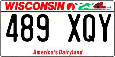 WI license plate 489XQY