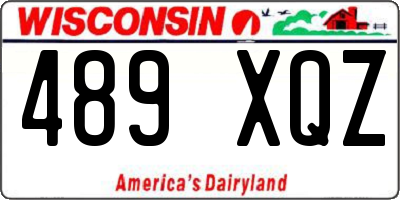 WI license plate 489XQZ