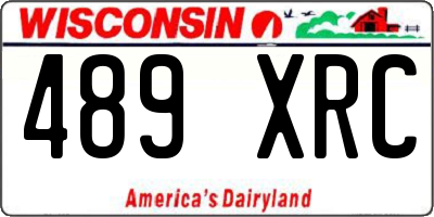 WI license plate 489XRC