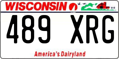 WI license plate 489XRG