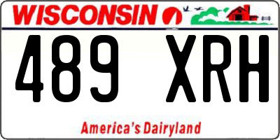 WI license plate 489XRH