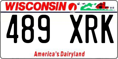 WI license plate 489XRK