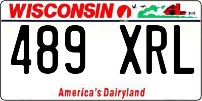 WI license plate 489XRL