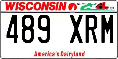 WI license plate 489XRM