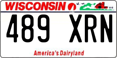 WI license plate 489XRN