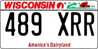 WI license plate 489XRR