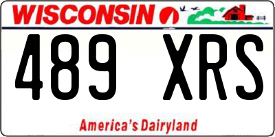 WI license plate 489XRS