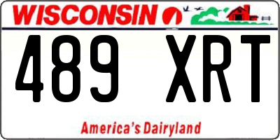 WI license plate 489XRT