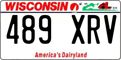 WI license plate 489XRV