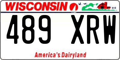WI license plate 489XRW