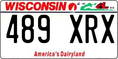 WI license plate 489XRX