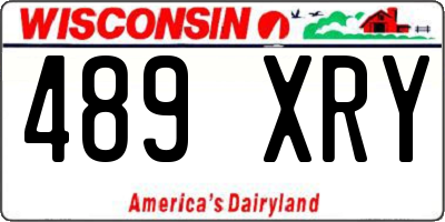 WI license plate 489XRY