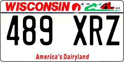WI license plate 489XRZ