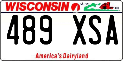 WI license plate 489XSA