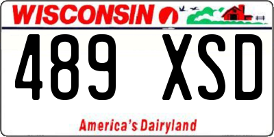 WI license plate 489XSD
