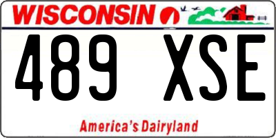 WI license plate 489XSE